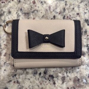Kate Spade Black and Cream Bow Wallet